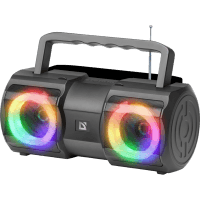 Портативная акустика DEFENDER (65420) Beatbox 20 20Вт, Light/FM/microSD/USB, черный