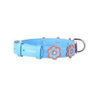 Ошейник для животных Collar GLAMOUR с отделкой "Аппликация" Ш 35 мм Д 46-60 см голубой (35042)