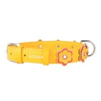 Ошейник для животных Collar GLAMOUR с отделкой "Аппликация" Ш 35 мм Д 46-60 см желтый (35048)