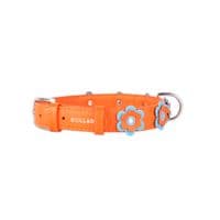 Ошейник для животных Collar GLAMOUR с отделкой "Аппликация" Ш 35 мм Д 46-60 см оранжевый (35044)