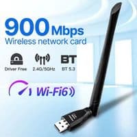 Мережевий адаптер Fenvi FU-AX900BT, Black, USB 3.0, WiFi 6, до 900 Mb/s, Bluetooth 5.3, Reatek RTL8851BU, зовнішня антена