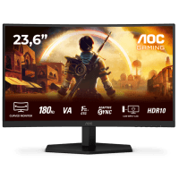 Монiтор TFT AOC 23.6" C24G42E VA Curved FHD 300nit 180Hz 2*HDMI DP MM Black/Red