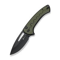 Ніж Sencut Squiggy, Black/Green G10, Darkwash (S24082A-2)