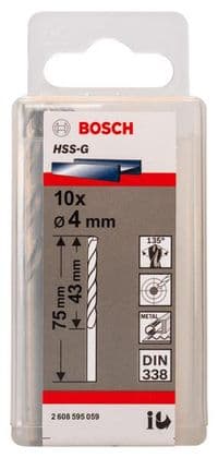 Сверло Bosch HSS-G 4 мм., 10 шт., по металлу