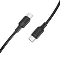 Кабель BOROFONE BX113 Lenny 60W силіконовий зарядний кабель для передачі даних C-C (L=2M) Чорний