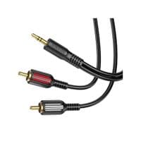 Аудіокабель BOROFONE BL11 3,5 мм - подвійний аудіокабель RCA Чорний
