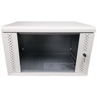 Шафа настінна Eserver 6U, 600х500х370 (Ш*Г*В), скло, сірий (ES-Е650G)