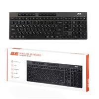 Клавиатура мембранная 2E KS280 120key, WL/BT, EN/UK/RU, silent, черно-серая