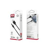 Кабель XO NB187 USB - Lightning, (чоловічий/чоловічий), 2.1A 1 м Чорний (6920680879632)