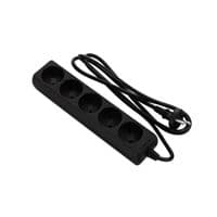 Мережевий подовжувач 2E 5XCEE7/17, 1.5м, black (2E-U0510M1.5BK_Gift)