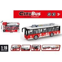 Игрушка DIY TOYS Инерционный троллейбус со звуком. и светл. эффектами, дверца открывается (1:16)