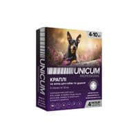 Краплі для тварин Unicum Pro від бліх, вошей, волосоїдів, комарів, москітів, іксодових кліщів для собак 4-10 кг/3 шт (4820150206529)