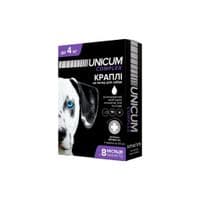 Краплі для тварин Unicum COMPLEX від бліх, кліщів та гельмінтів на холку для собак до 4 кг/4 шт (4820150202507)