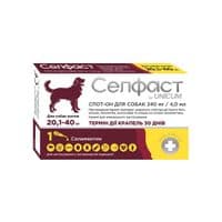 Капли для животных Селфаст от блох, клещей и гельминтов для собак 20.1-40.0 кг (4820275971500)