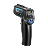 Термометр безконтактний Aneng TH104, Black, -50°C - 550°C, РК-дисплей (29x30 мм), вбудований лазерний покажчик, 1xAA
