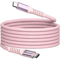 Магнитный кабель питания и синхронизации Verbatim 100 Вт /USB-C–USB-C /120 см розовый