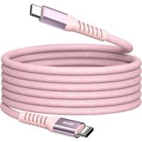 Магнитный кабель питания и синхронизации Verbatim 60 Вт /USB-C–USB-C /120 см розовый