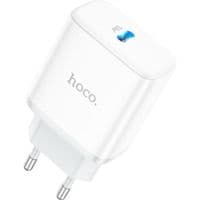 Набор СЗУ 110-240V HOCO C104A+ кабель Lighting, 1xUSB-C, PD20W, кабель 1м, White, Box