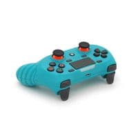 Геймпад Brazzers S8-P беспроводный для PS4 Wireless DOUBLE-motor vibration 4, роз'єм для навушників, LED light bar, Cyan, 3.7V, 600mAh, Blister-box
