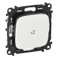 Переключатель Legrand 10АХ 250В с подсветкой, автоматические клеммы Белый, Valena ALLURE