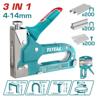 Степлер TOTAL THT31143 Степлер металлический 3 в 1 (скобы + гвозди)