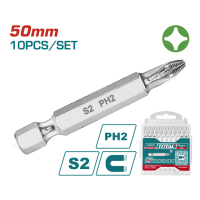 Акс.інстр TOTAL TAC16PH223 Викрутні насадки, PH2, 50 мм, 10 шт.