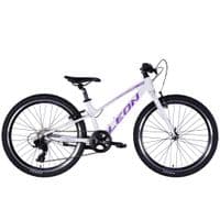 Велосипед Leon 24" JUNIOR Vbr рама-12" AL 2025 белый с сиреневым (OPS-LN-24-105)