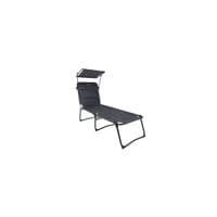 Розкладачка Bo-Camp Sun Lounger With Sunscreen 5 Positions Grey (1304492) (DAS303260)