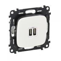 Розетка Legrand USB для зарядки двойная Белый Valena ALLURE