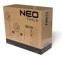 Вентилятор підлоговий Neo Tools NT01 професійний, 40см, 50Вт, опора кругла, двигун мідь 100%, білий