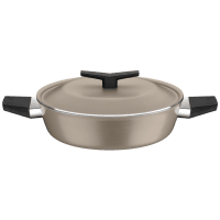 Сотейник TRAMONTINA SPEZIA с двумя алюминиевыми ручками 24 см (2.5л) с крышкой SAND (28375/324)