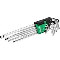Ключ Toptul шестигранний дюймовий з кулею 1/16"-3/8" 9шт. (GBAL0901)