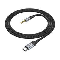Кабель мультимедійний USB-C to 3.5mm M 1.0m UPA26 Fresh Black HOCO (6942007608824)