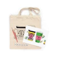 Набір для творчості Rosa Talent екосумка-розмальовка, Coffee Time 38х42 см (4823098544616)