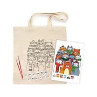 Набір для творчості Rosa Talent екосумка-розмальовка, Коти в шапках, 38х42 см (4823098543527)