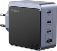 Сетевое ЗУ UGREEN X565 Nexode S 100W 4xUSB (3хUSB-C+USB-A) GaN Fast Charger Gray (35043)