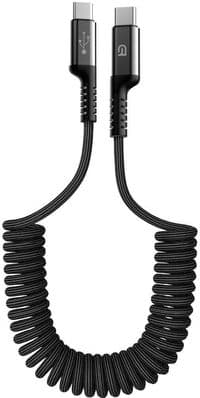 Дата кабель USB-C to USB-C 1.0m Spiral 3A Black Armorstandart (ARM75392)