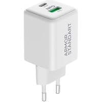 Зарядний пристрій Armorstandart AR372 45W GaN Type-C + USB White (ARM77550)