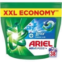 Капсули для прання Ariel Pods+ All-in-1 Touch of Lenor Дотик свіжого повітря Lenor 38 шт. (8700216764599)