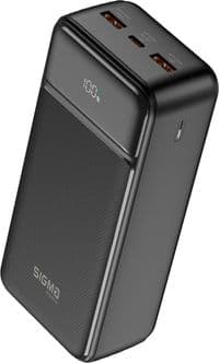 Батарея універсальна Sigma X-power SI30A4QL 30000mAh, PD/20W, QC22.5W, LED, cable 20w, black (4827798787311)