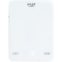 Ваги кухонні Adler AD 3177 white електронні/10кг/г; мл, унція / USB type C / автовимкнення / скло