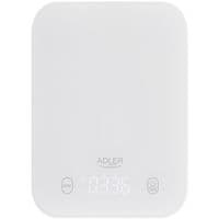 Ваги кухонні Adler AD 3181 white електронні/10кг/г; кг, фунт/ 2хААА/ автовимкнення/ скло