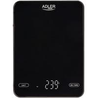 Ваги кухонні Adler AD 3177 black електронні/10кг/г; мл, унція / USB type C / автовимкнення / скло