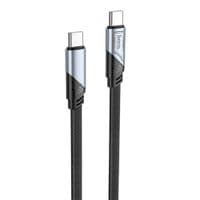 Дата кабель USB-C to USB-C 1.2m 60W nylon aluminum U119 black HOCO (6942007605021)