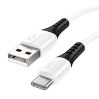 Дата кабель USB 2.0 AM на USB-C 1.0м 3A силиконовый X82 белый HOCO (6931474768582)