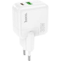 Зарядное устройство HOCO C111A Lucky 1xUSB-C PD30W + 1xUSB QC3.0 White (6931474790866)