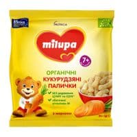 Батончик детский Milupa органические кукурузные палочки с морковью от 7 мес., 20 г (4820226169345)