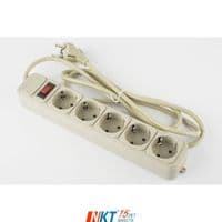 мереже́вий фільтр(подовжувач)  5 розеток,1.8м,заземлення      SFG5-1.8