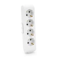 Колодка VIKO Multi-Let 4 гнезда, з заземлением, белая