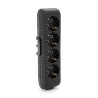 Колодка VIKO Multi-Let 4 гнезда, с заземлением, черная